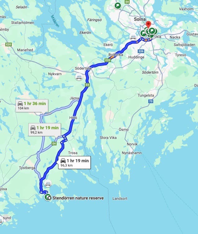 Stendörren Naturreservat Parkplatz - Wohnmobil-freundliche Anreise