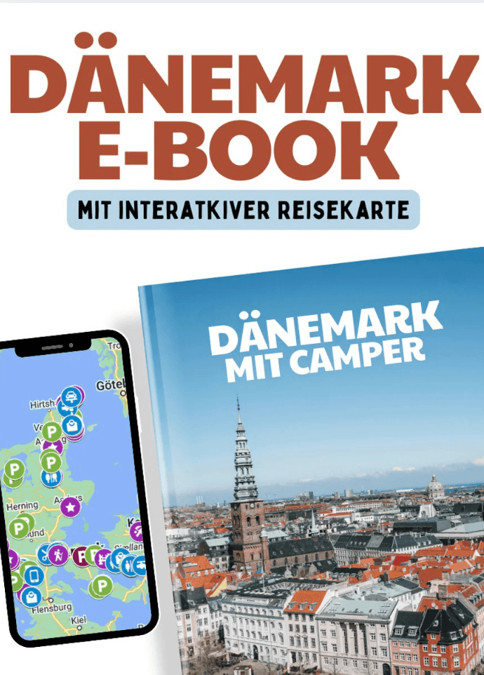 Dänemark E-Book mit interaktiver Reisekarte und Smartphone App Ansicht