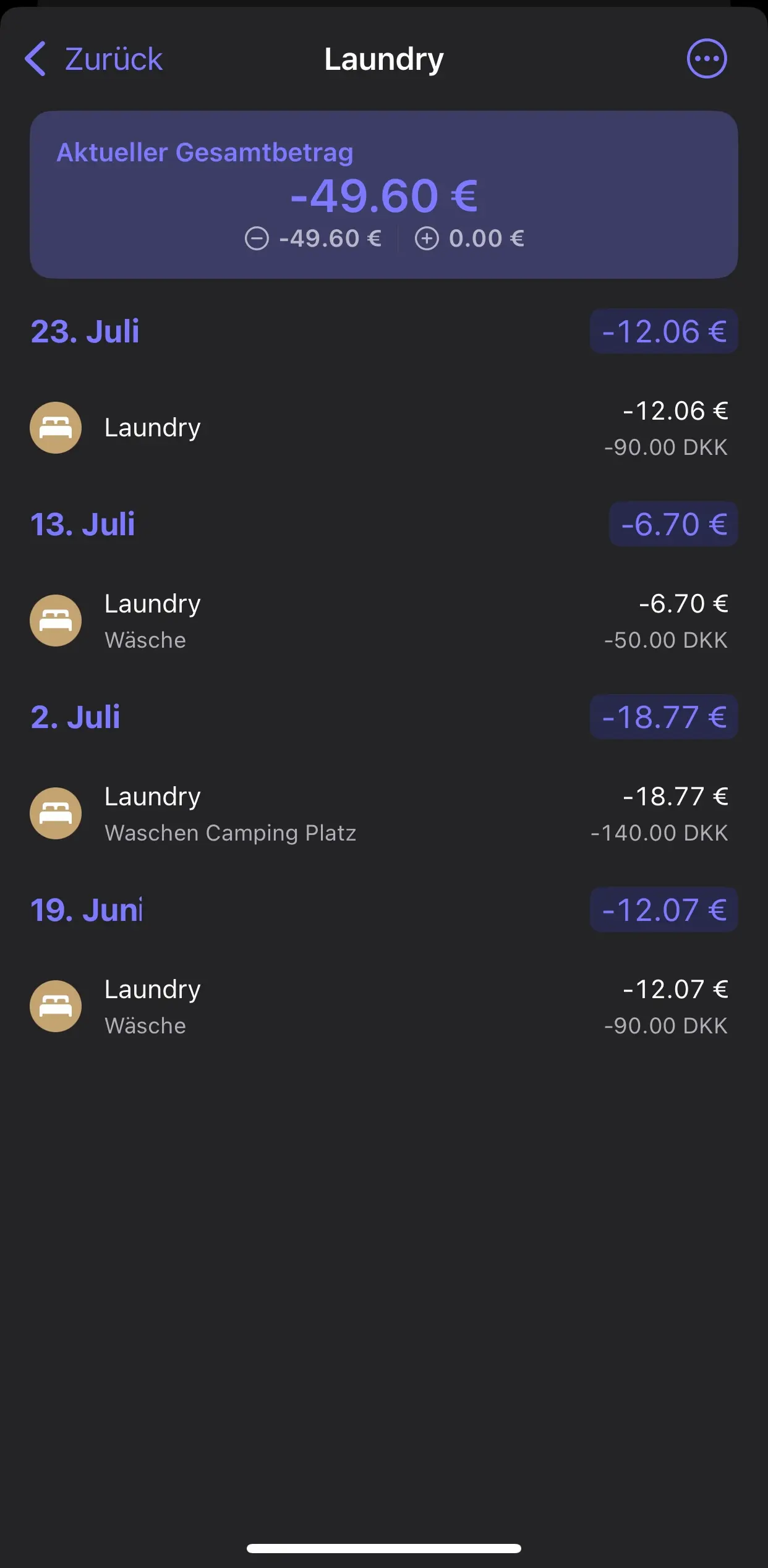 Wäschewaschen Dänemark Wohnmobil – Campingplätze 10-18 Euro pro Waschgang