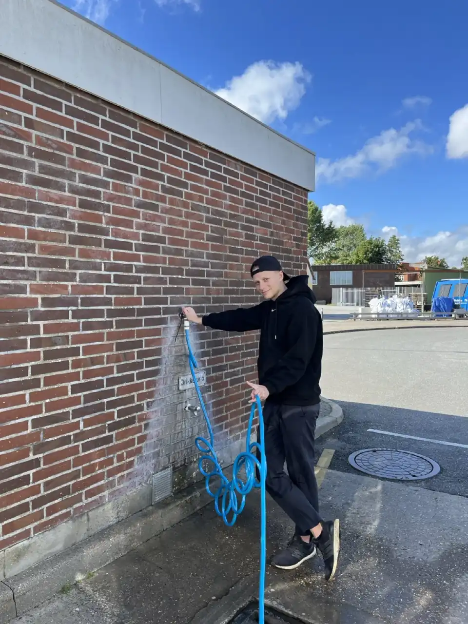 Wasserversorgungsstation für Wohnmobile auf einem Campingplatz in Ribe