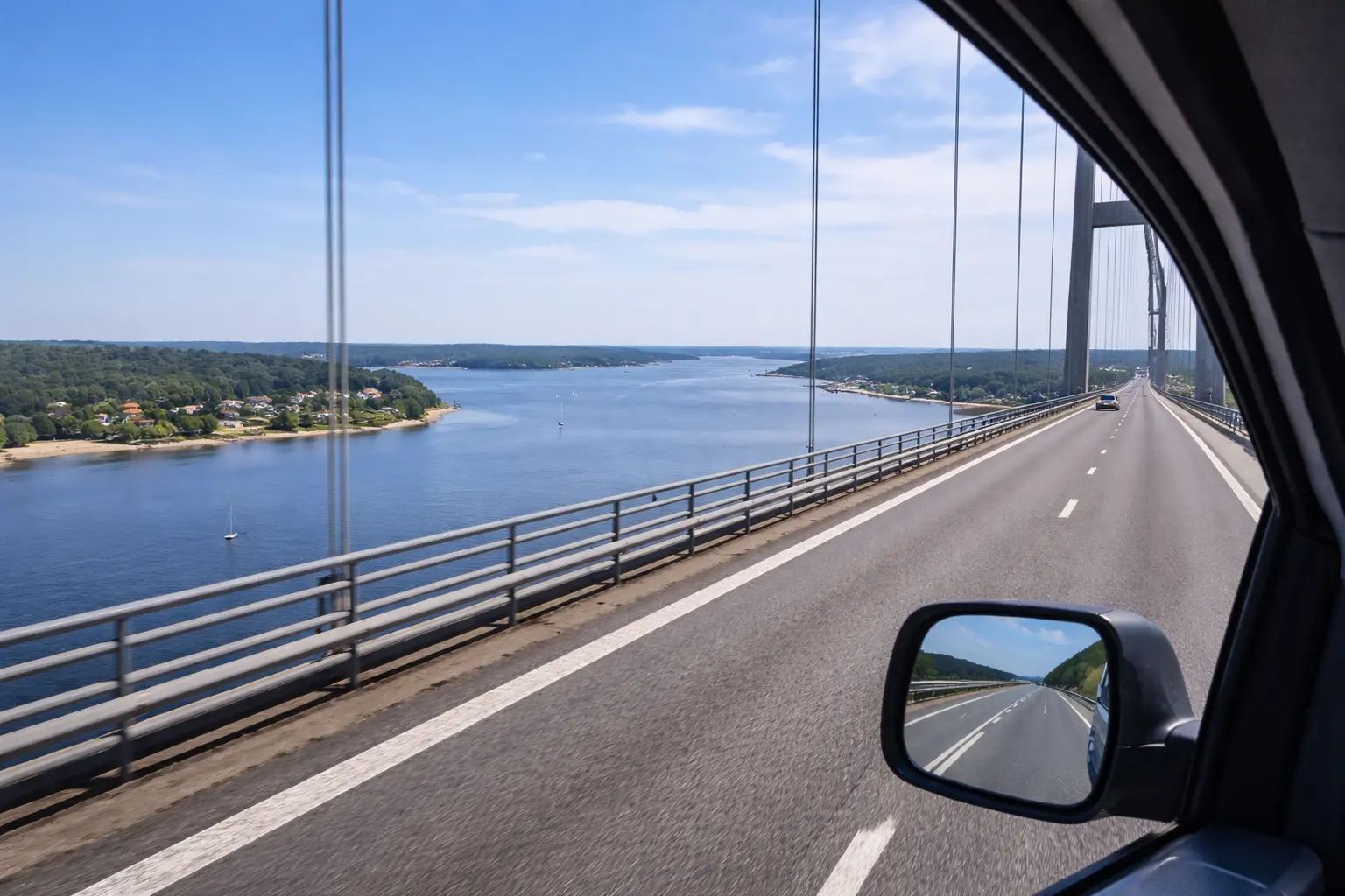 Anfahrt nach Middelfart über den Kleinen Belt - Route von Deutschland nach Fünen