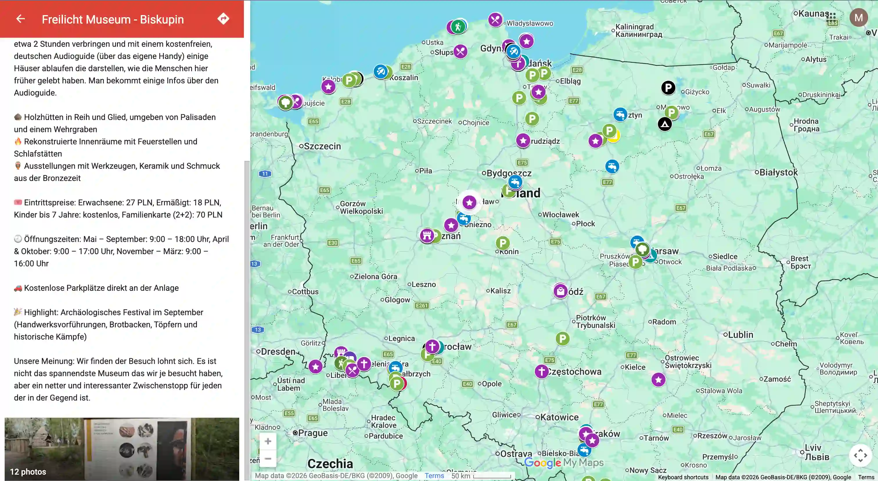 Mit dem Wohnmobil nach Biskupin — Anreise und Stellplatz