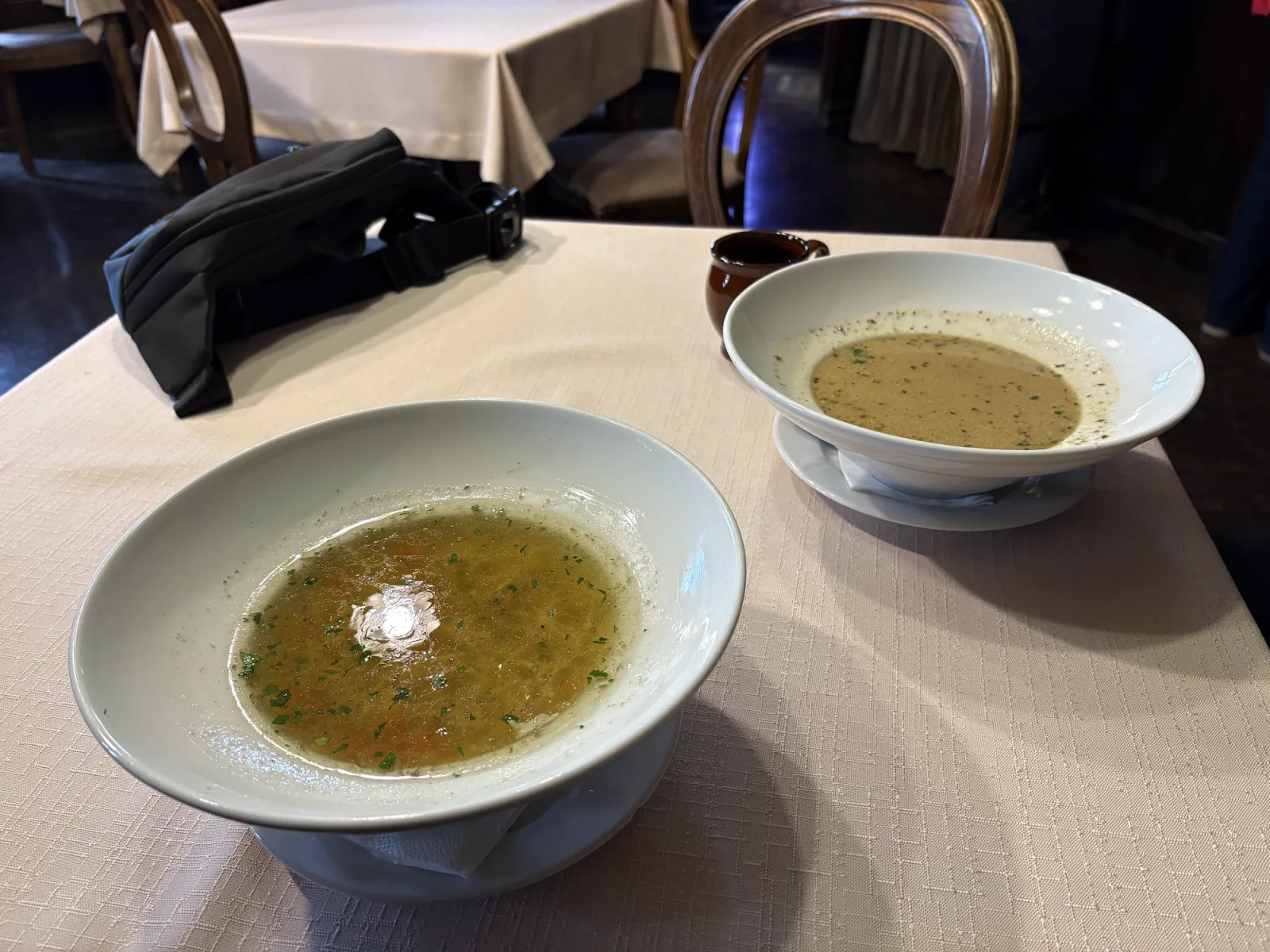 Suppe im Burg-Restaurant von Tzschocha (Czocha)