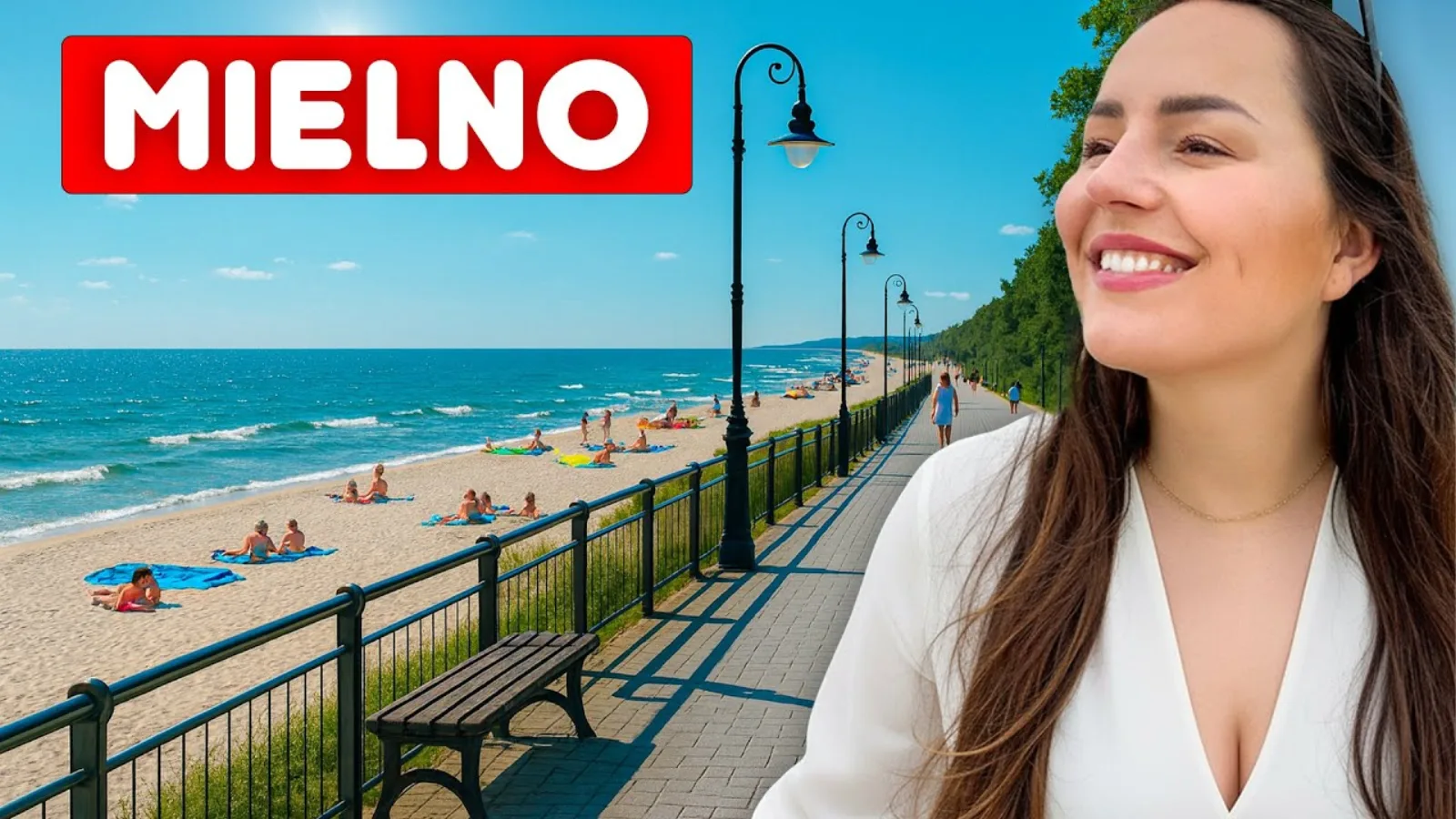 Mielno Kurort Polen Ostsee Wohnmobil Promenade Sandstrand