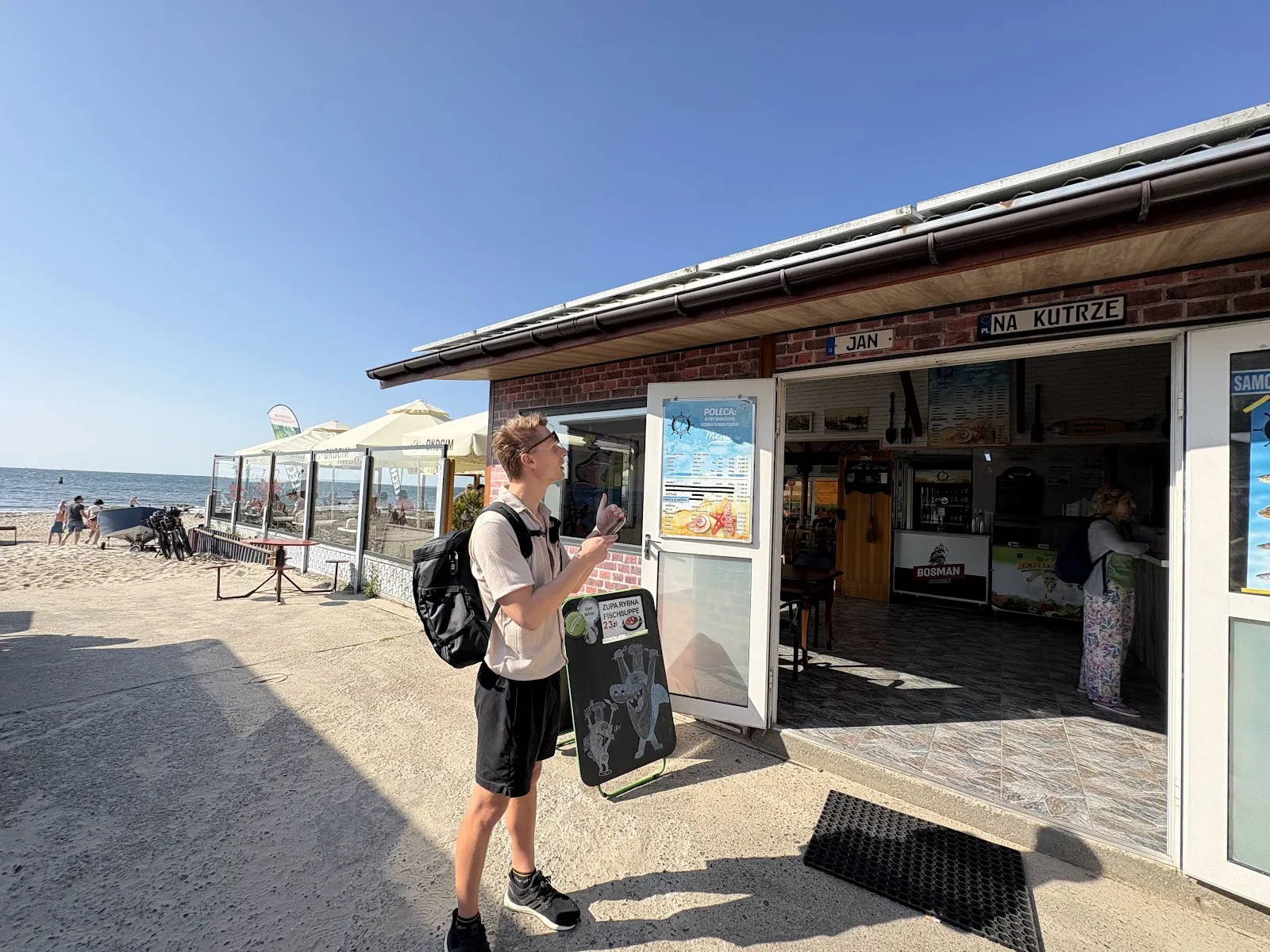 Fischrestaurant Na Kutrze am Fischerhafen von Misdroy