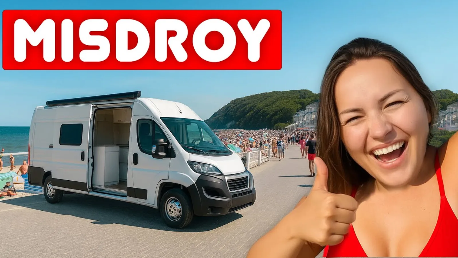 Misdroy Międzyzdroje an der polnischen Ostsee mit Wohnmobil – Seebrücke und Promenade