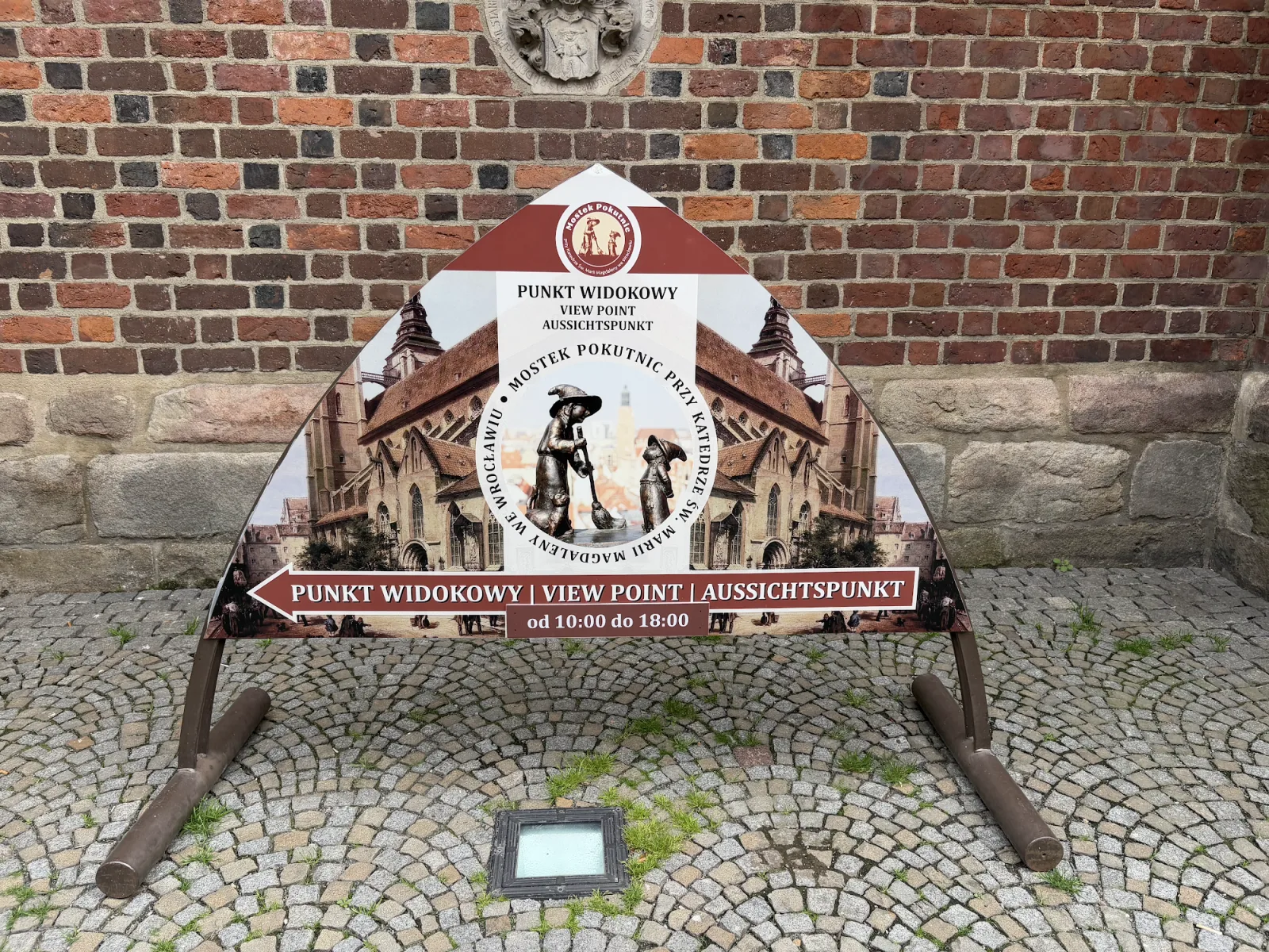 Infotafel zur Pönitentenbrücke (Mostek Pokutnic) und der Legende der Tekla