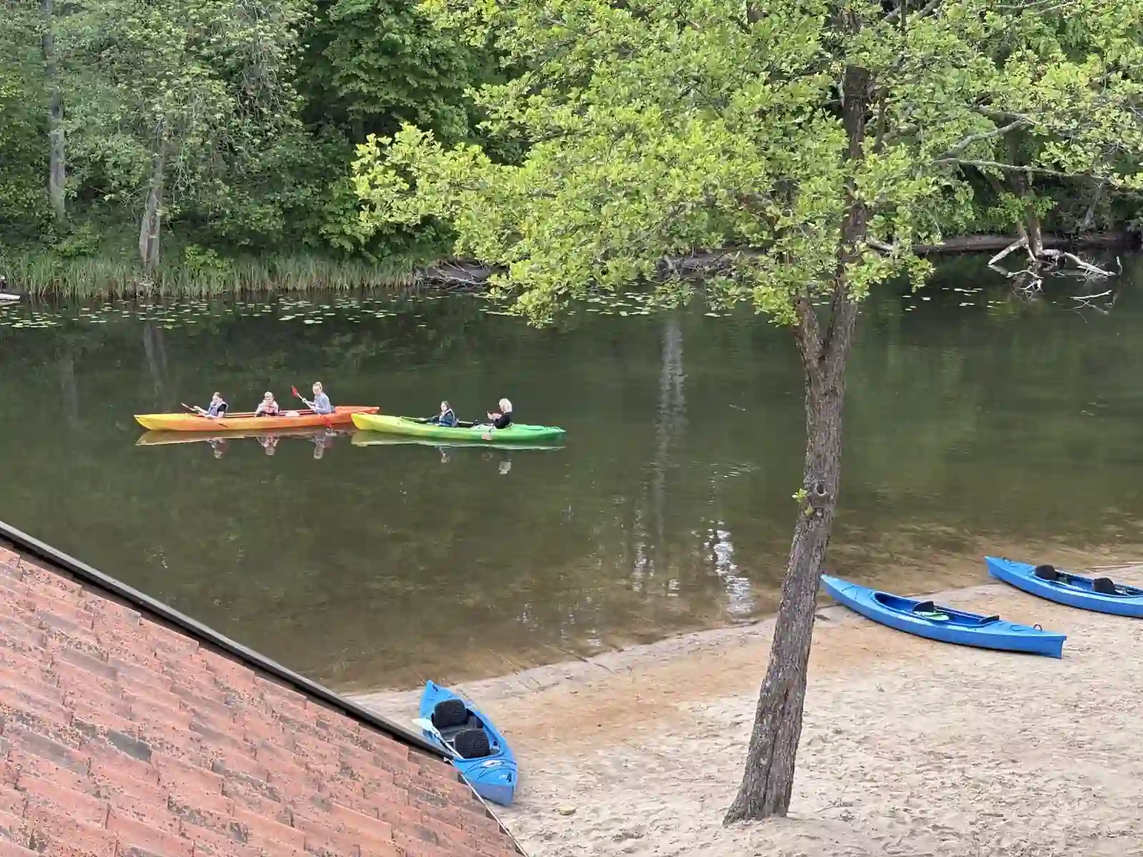 Camping Zapiecek Strand Kajaks Krutynia Fluss Masuren Polen