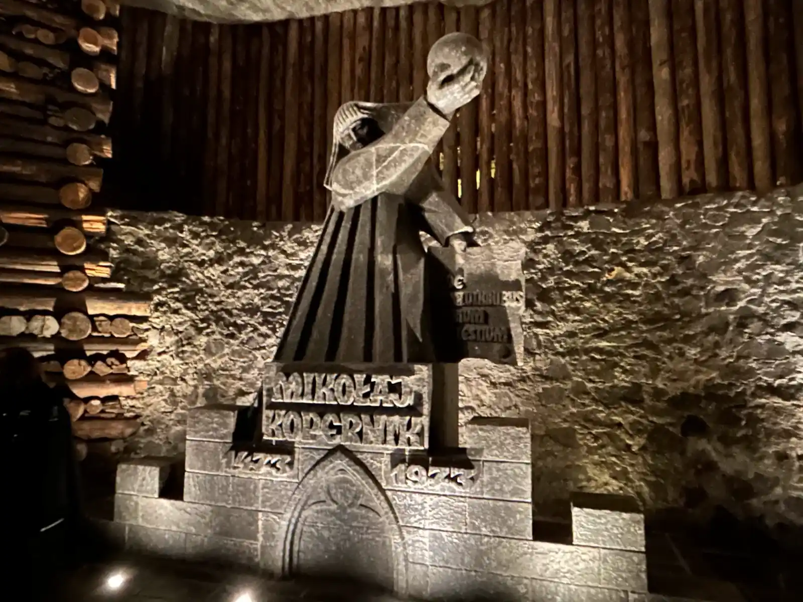 Salzskulptur von Nikolaus Kopernikus im Salzbergwerk Wieliczka