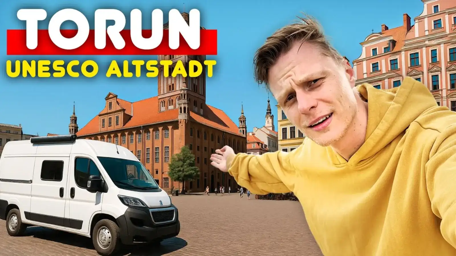 Thorn (Toruń) mit dem Wohnmobil vor dem Rathaus, UNESCO-Altstadt