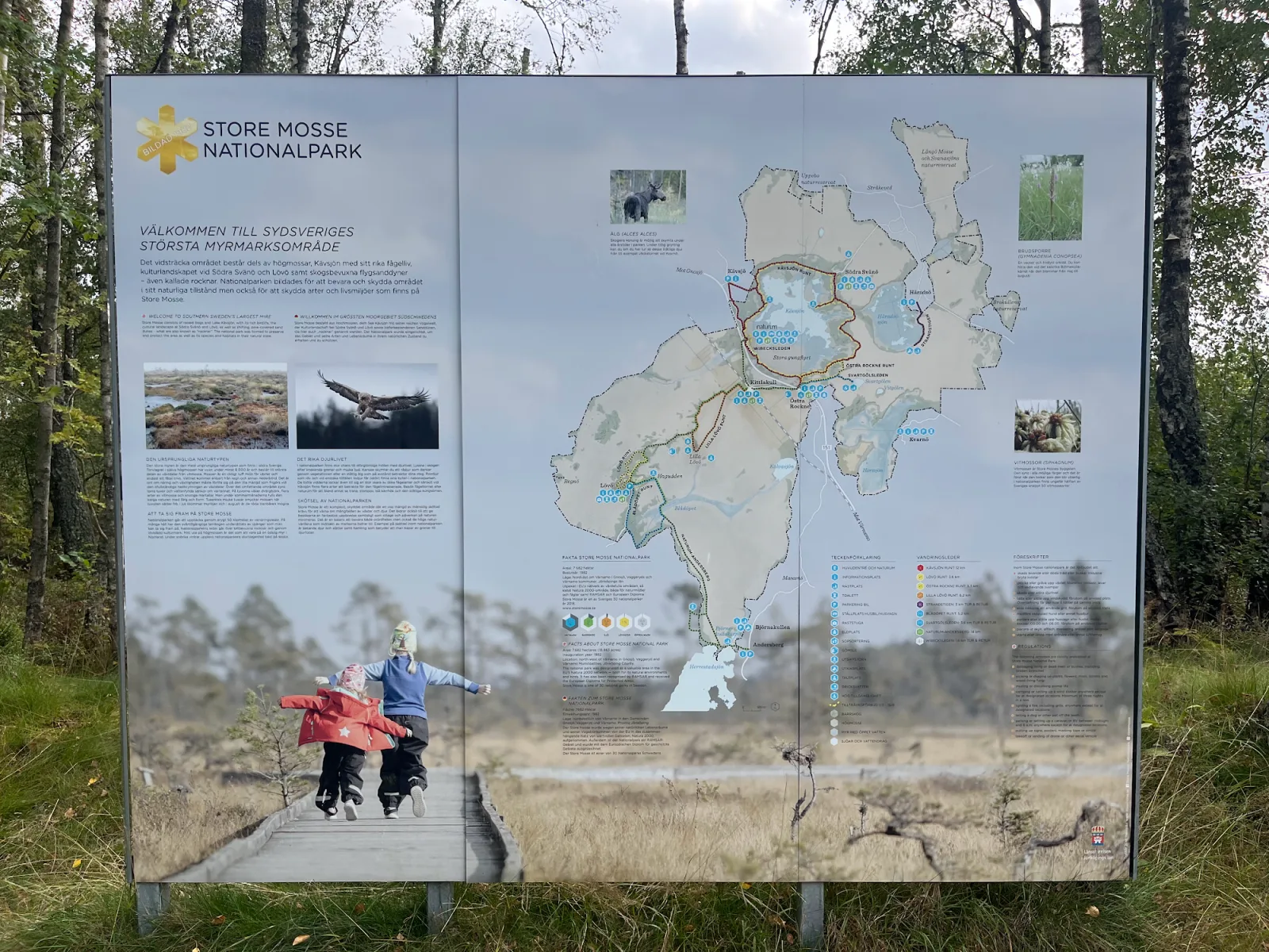 Infotafel Nationalpark Store Mosse – Natur in Schweden respektieren