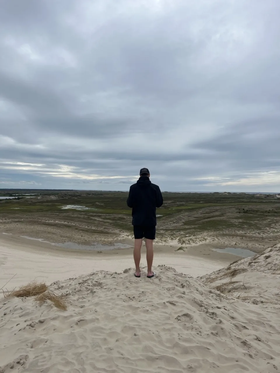 Rabjerg Mile - Europas größte Wanderdüne mit Besuchern beim Aufstieg